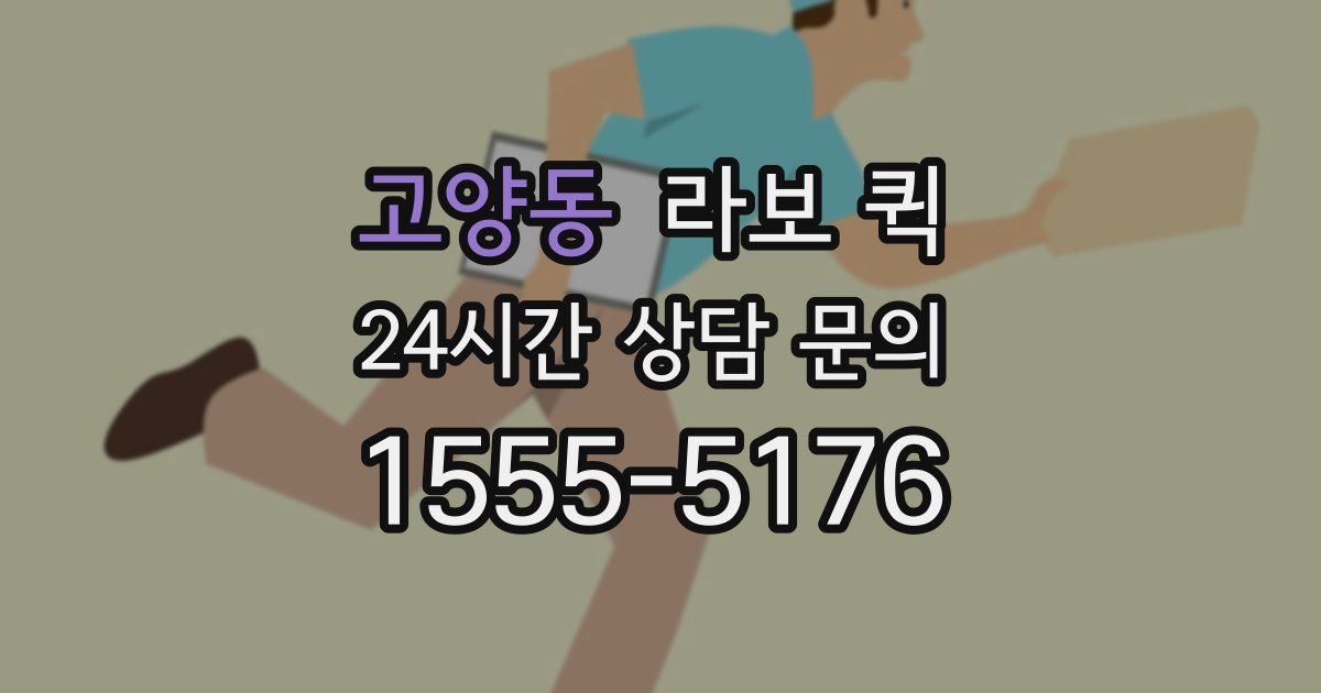 고양동 라보 퀵