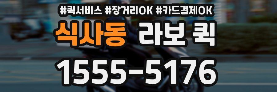 식사동 라보 퀵