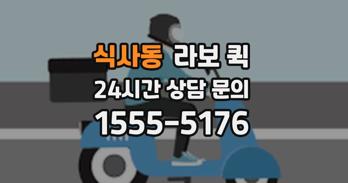 식사동 라보 퀵