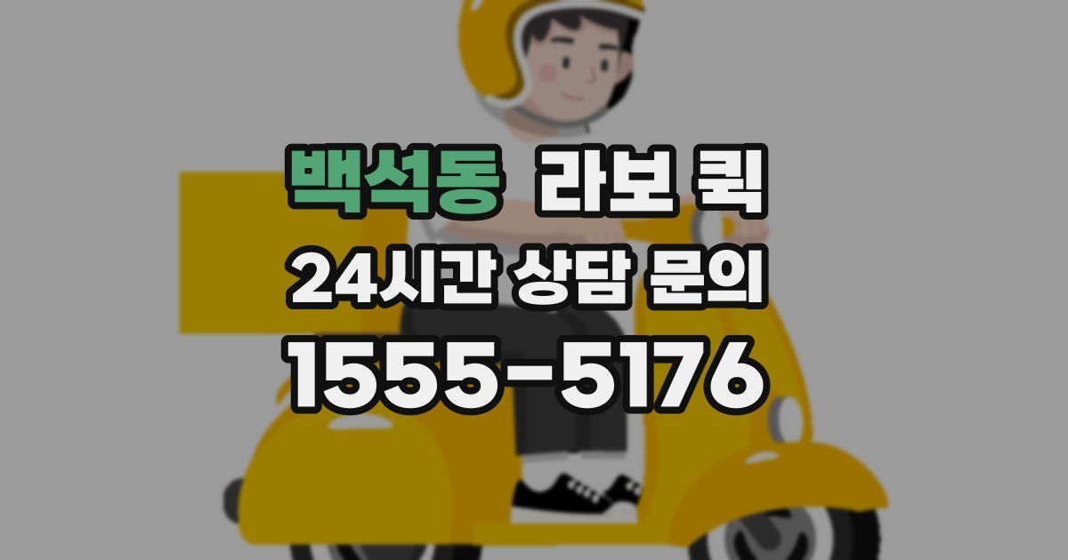 백석동 라보 퀵