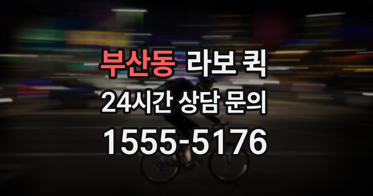 부산동 라보 퀵