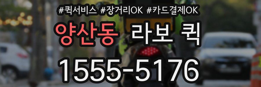 양산동 라보 퀵