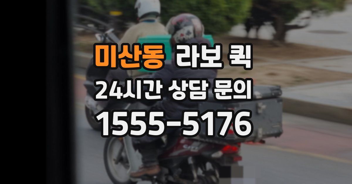 미산동 라보 퀵