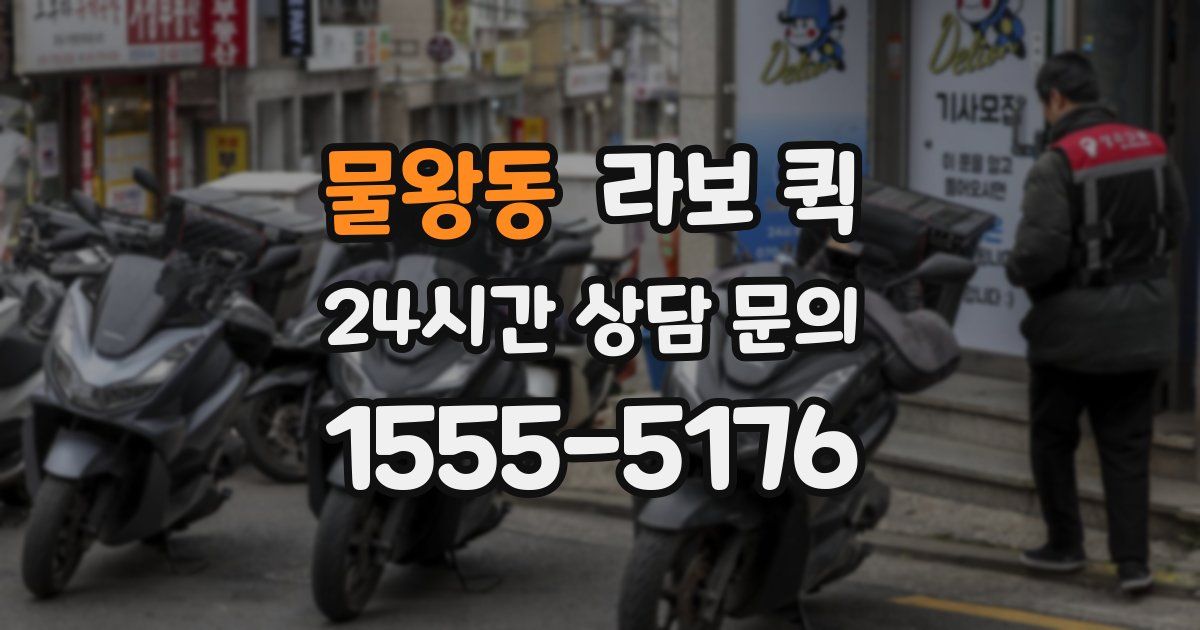 물왕동 라보 퀵
