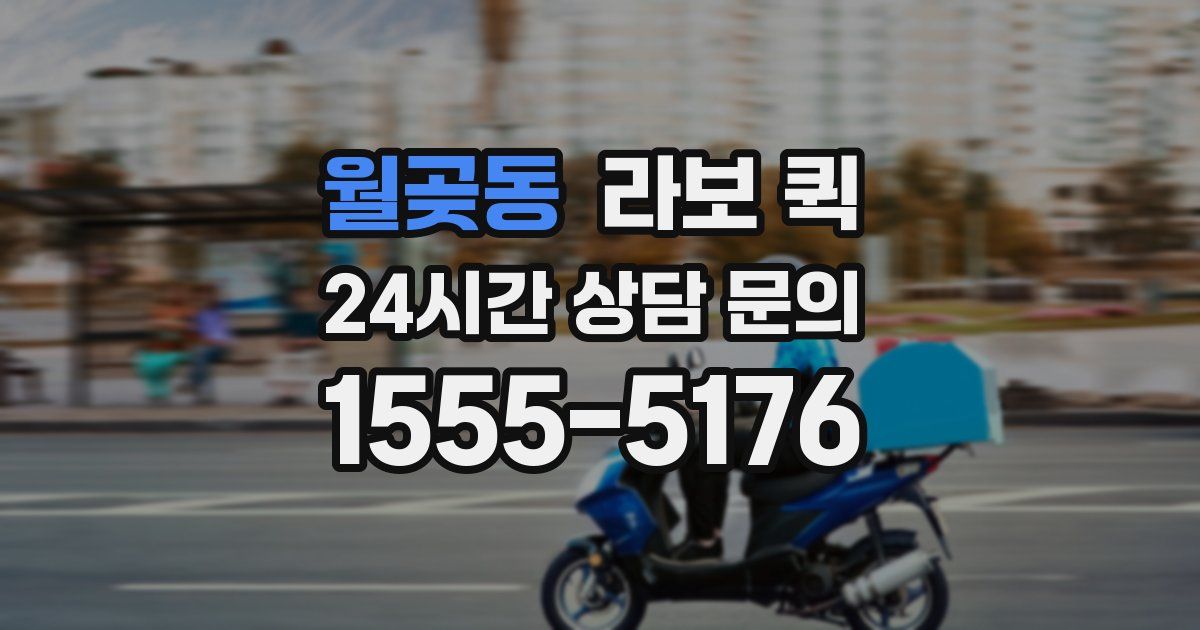 월곶동 라보 퀵