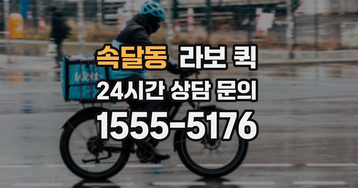 속달동 라보 퀵
