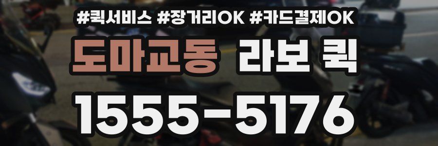 도마교동 라보 퀵