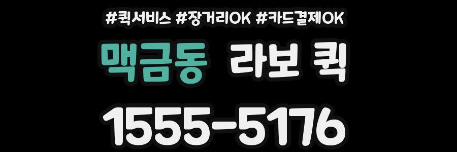 맥금동 라보 퀵