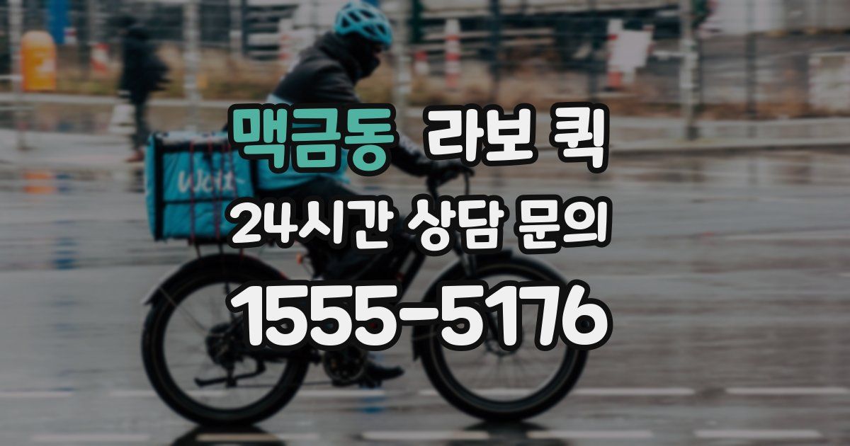 맥금동 라보 퀵