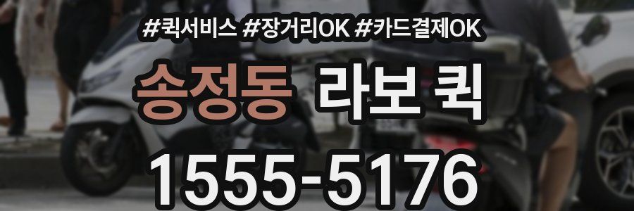송정동 라보 퀵