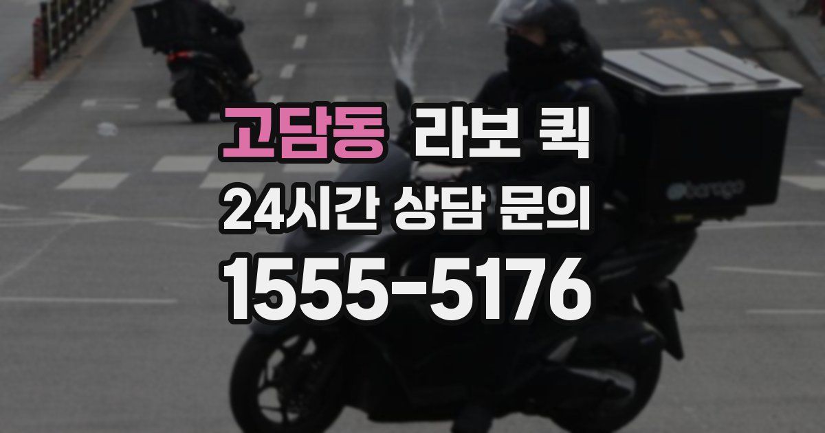 고담동 라보 퀵