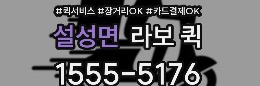 설성면 라보 퀵