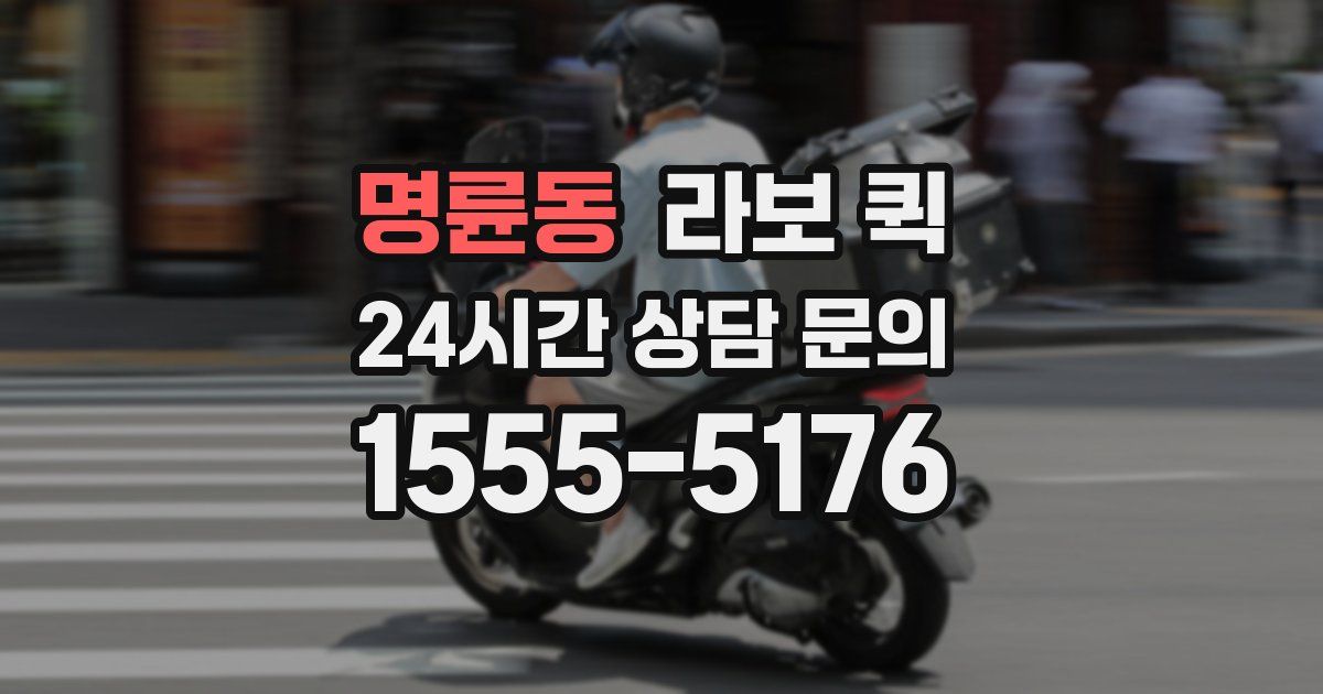 명륜동 라보 퀵