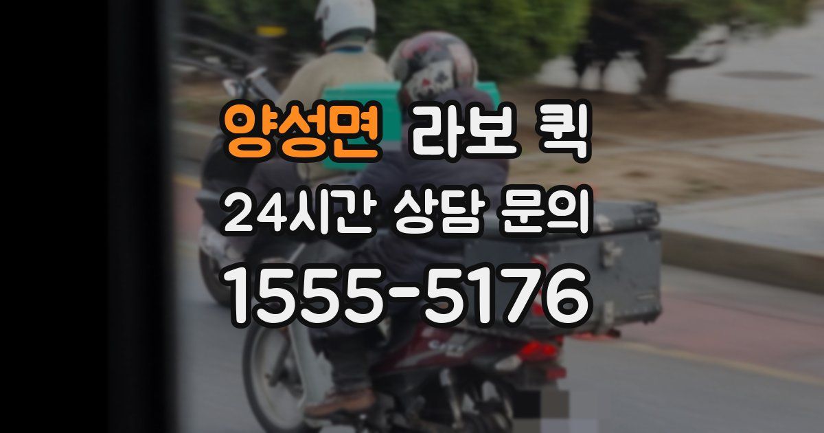 양성면 라보 퀵