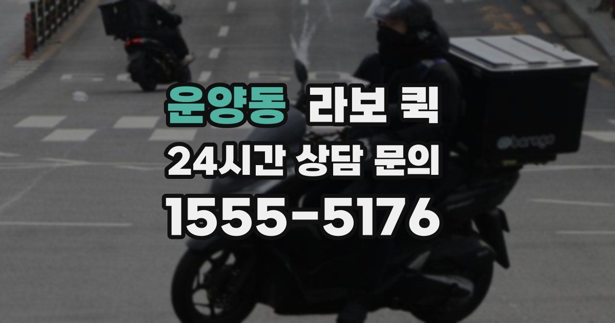 운양동 라보 퀵
