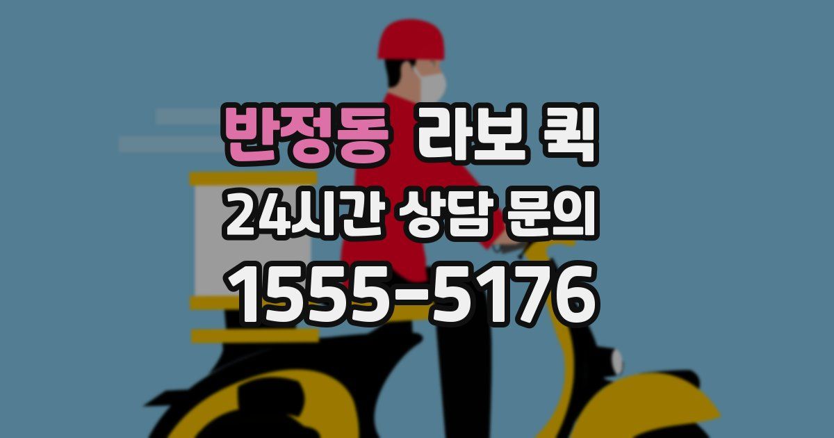 반정동 라보 퀵