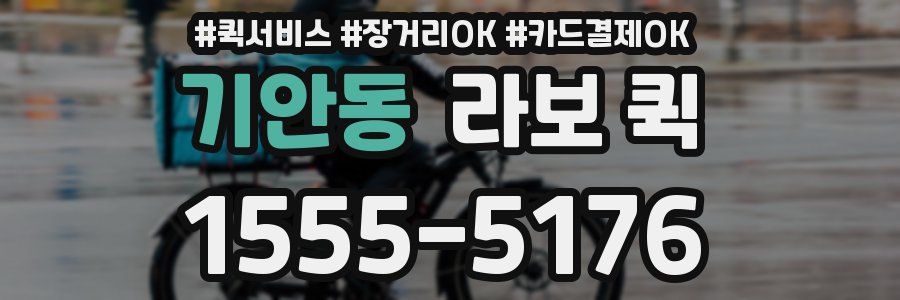 기안동 라보 퀵