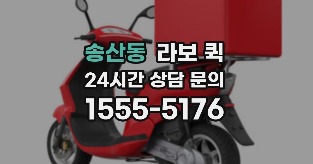 송산동 라보 퀵