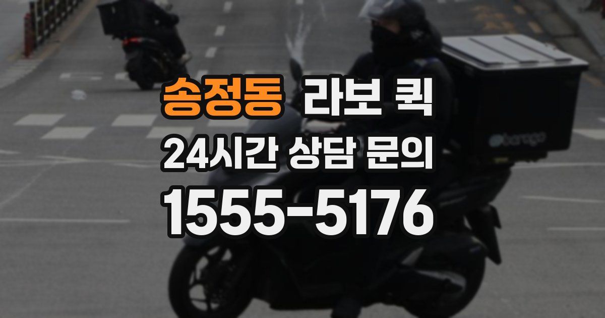 송정동 라보 퀵