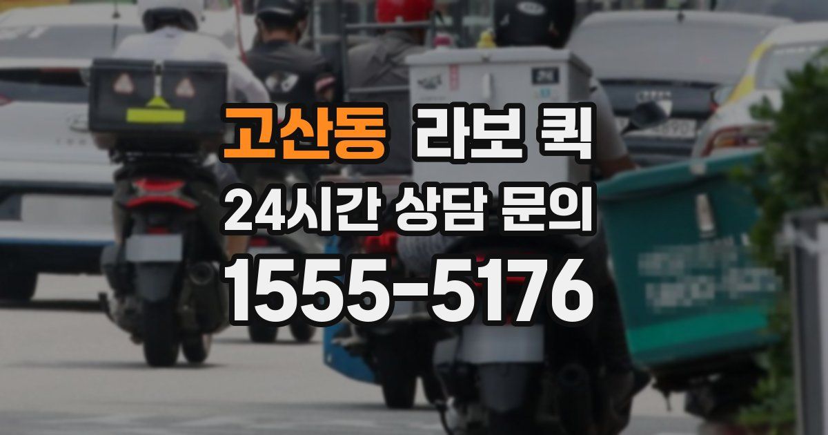 고산동 라보 퀵