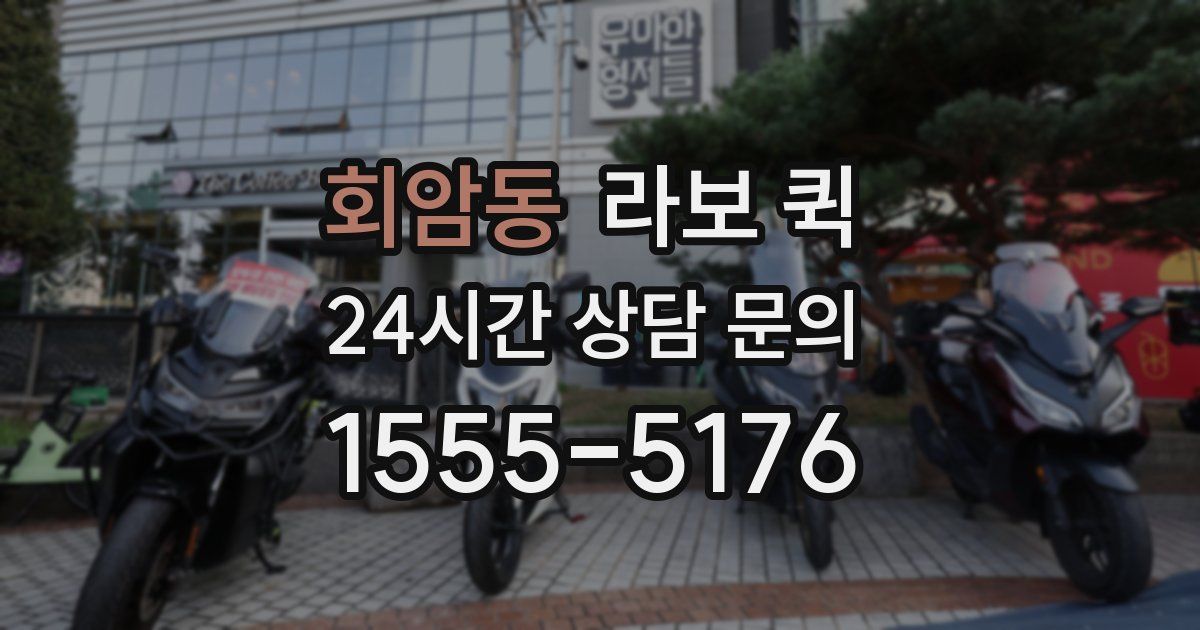 회암동 라보 퀵