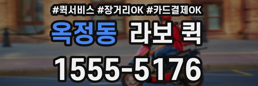 옥정동 라보 퀵