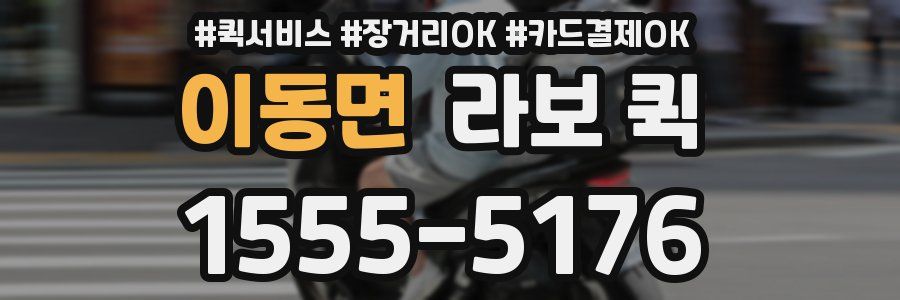 이동면 라보 퀵