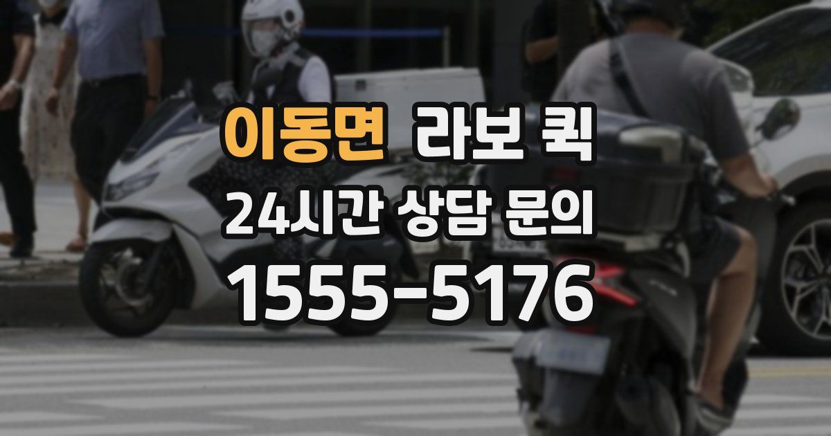 이동면 라보 퀵