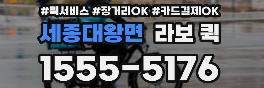 세종대왕면 라보 퀵