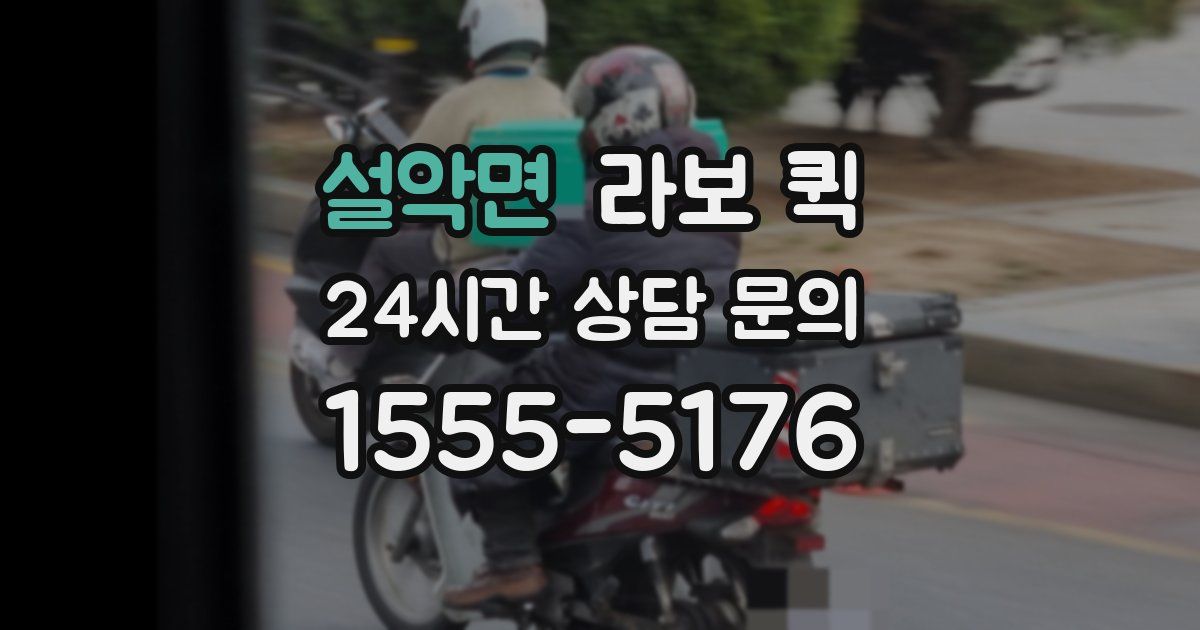 설악면 라보 퀵