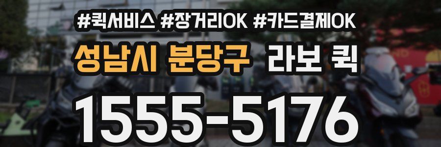 성남시 분당구 라보 퀵
