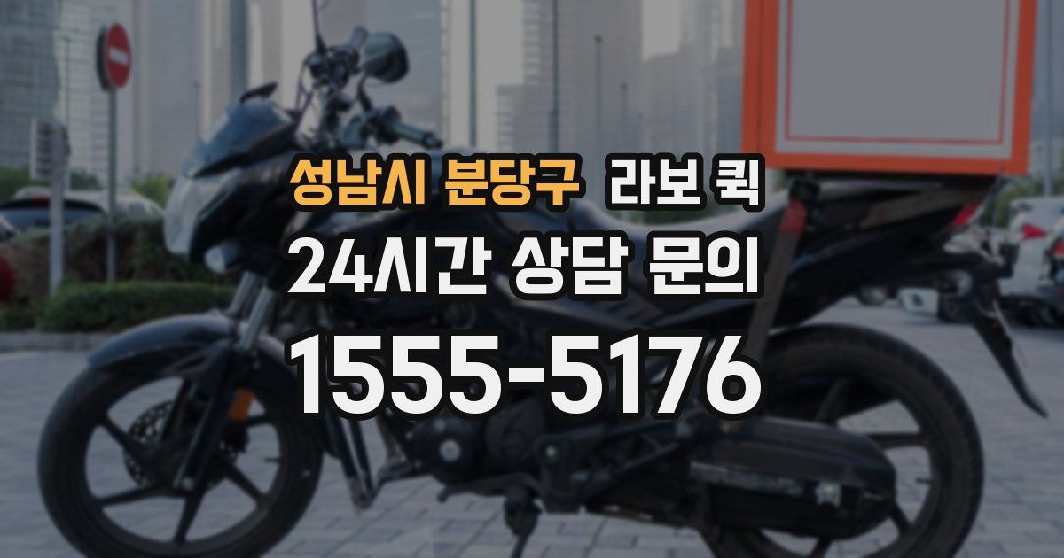 성남시 분당구 라보 퀵