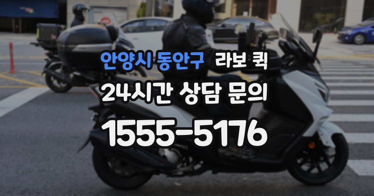 안양시 동안구 라보 퀵