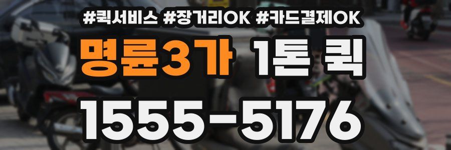 명륜3가 1톤 퀵