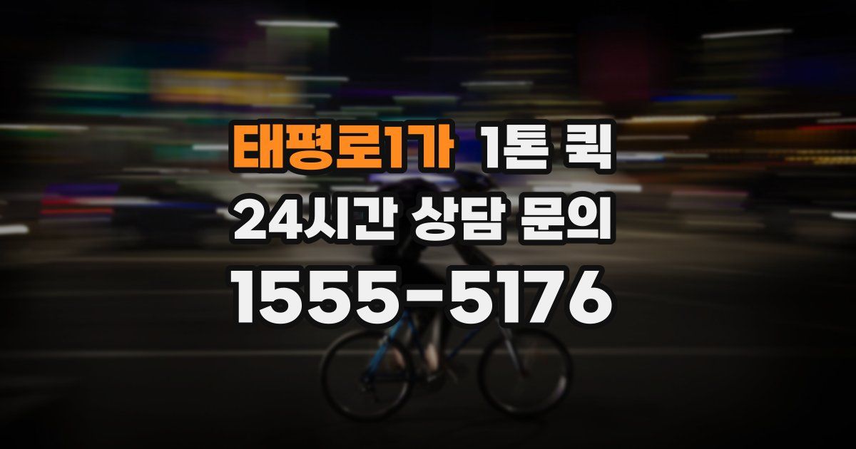 태평로1가 1톤 퀵