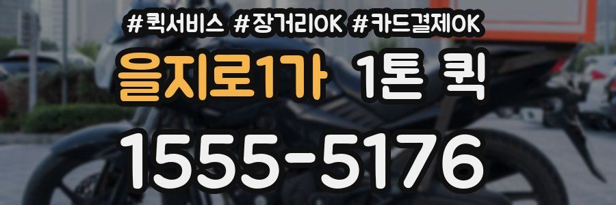 을지로1가 1톤 퀵