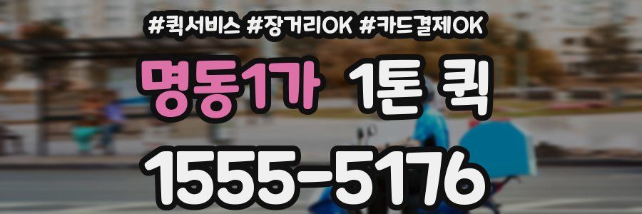 명동1가 1톤 퀵