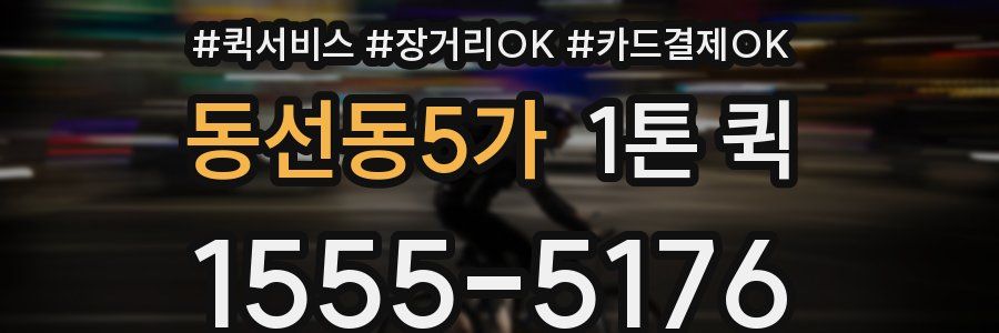 동선동5가 1톤 퀵