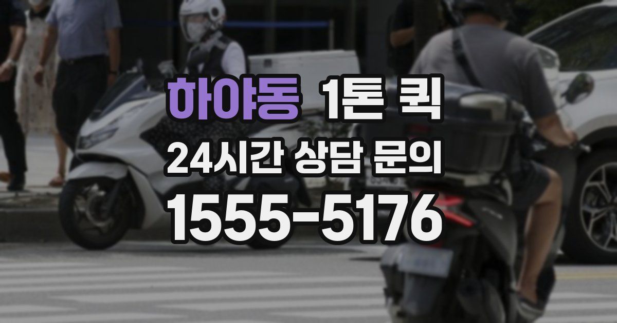 하야동 1톤 퀵