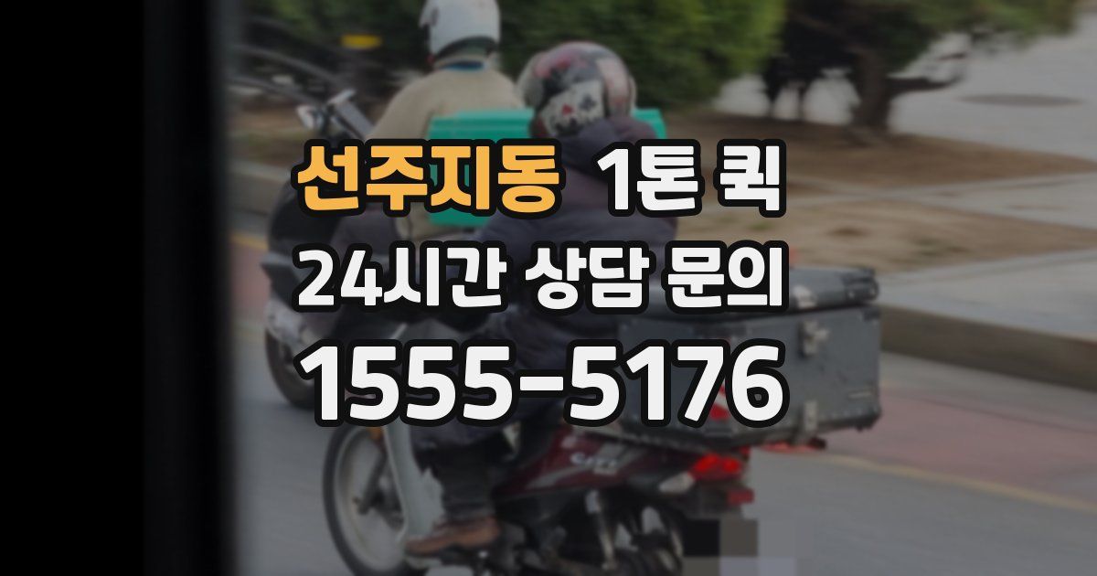 선주지동 1톤 퀵