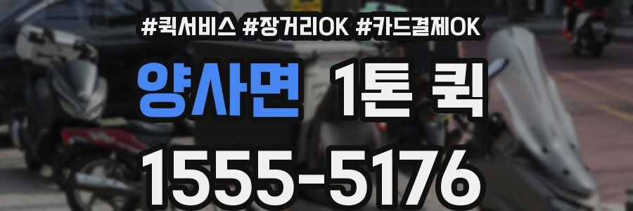 양사면 1톤 퀵