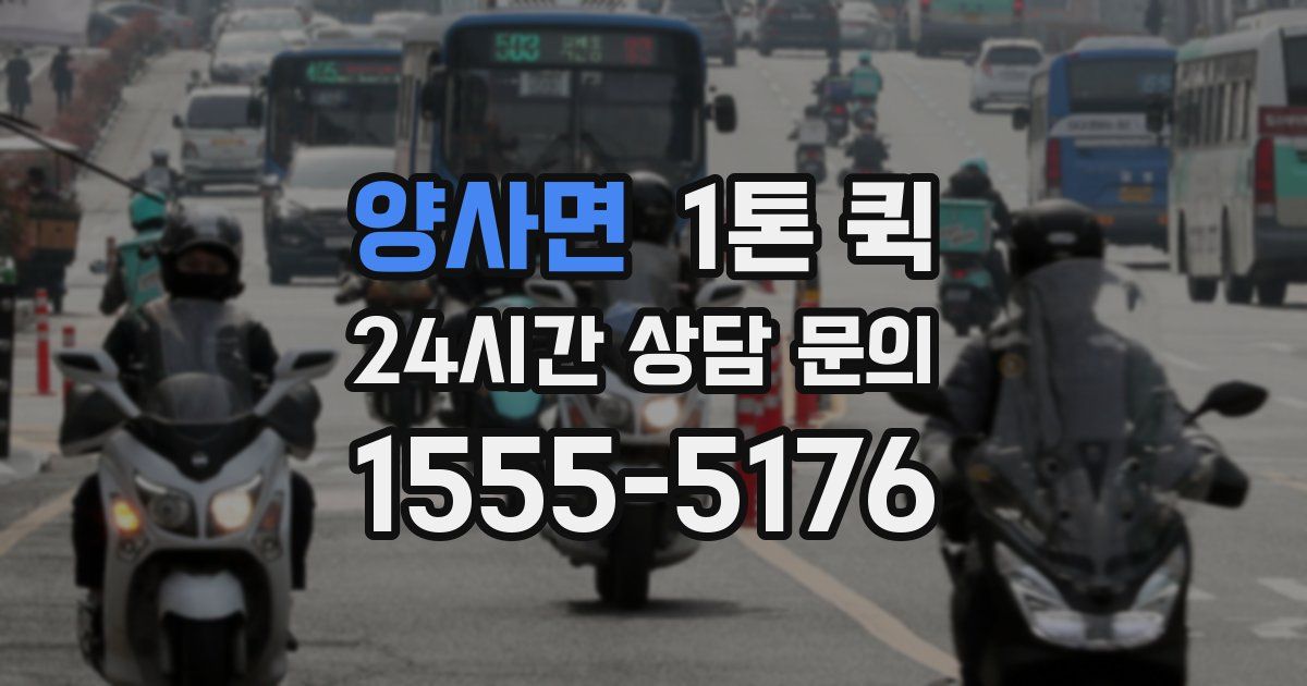 양사면 1톤 퀵