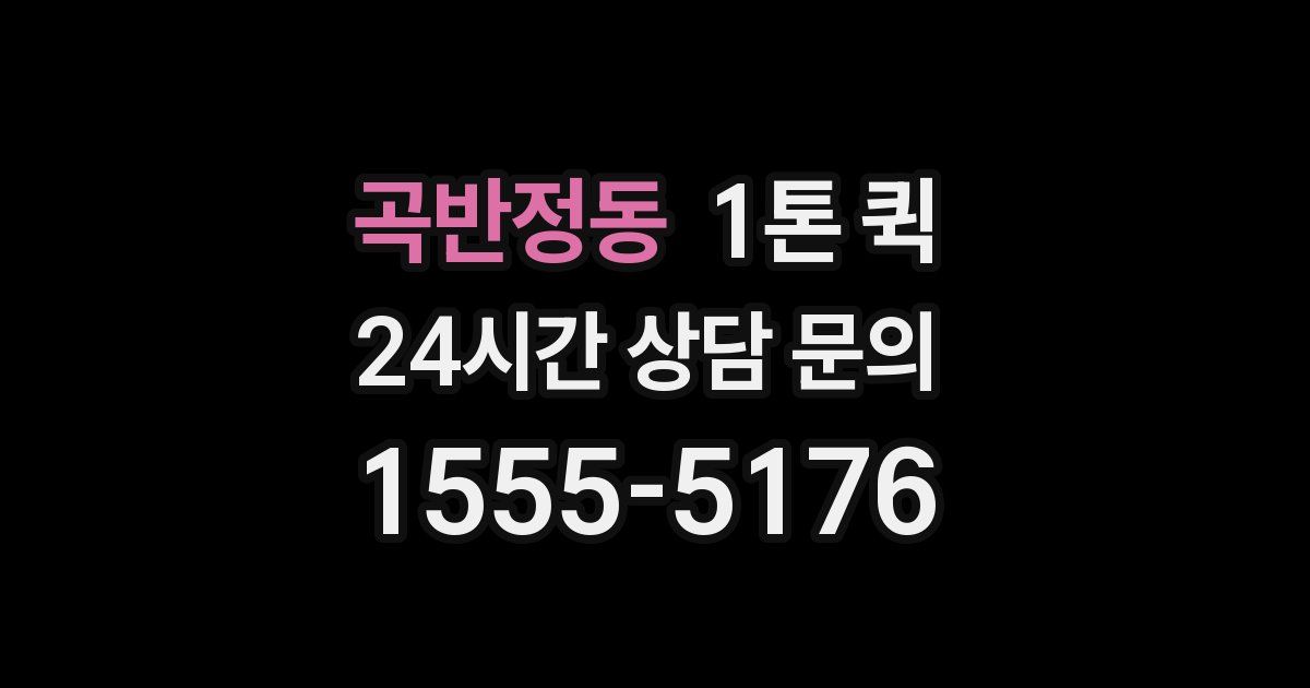 곡반정동 1톤 퀵