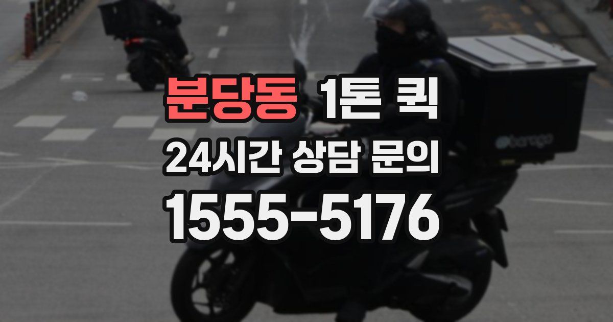 분당동 1톤 퀵