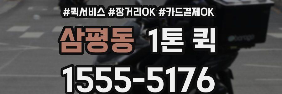 삼평동 1톤 퀵