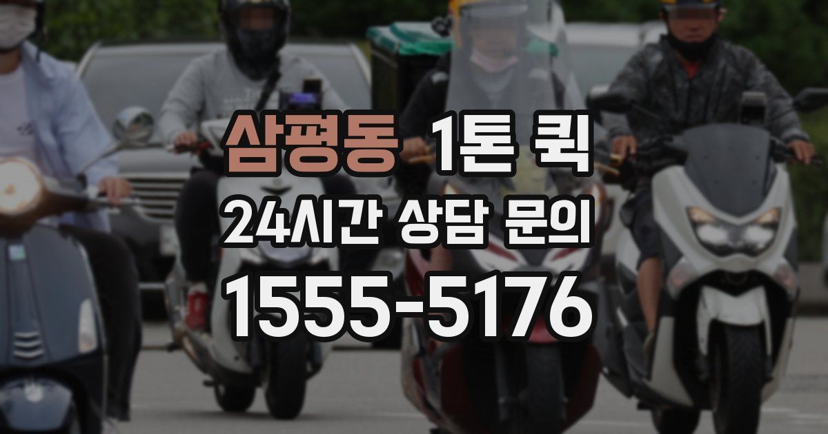 삼평동 1톤 퀵