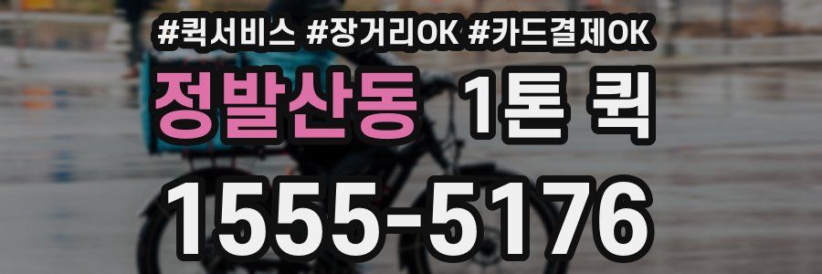 정발산동 1톤 퀵