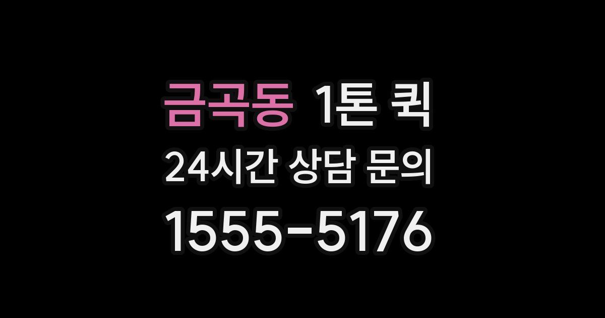 금곡동 1톤 퀵