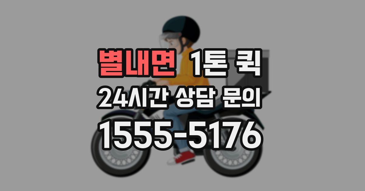 별내면 1톤 퀵