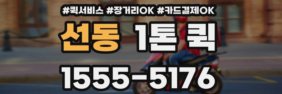 선동 1톤 퀵